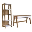 Ver imagem 1 de Conjunto Escrivaninha 3 Gavetas e Estante Hanover/off White 26106k1
