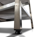 Ver imagem 6 de Mesa de Aço Inox Industrial 150x70x90 Cm com 2 Prateleiras Plano Liso com Espelho Nortinox