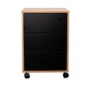 Ver imagem 1 de Gaveteiro Roma 3 Gavetas Catedral com Preto Metta Mobili