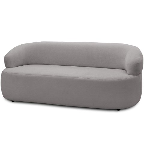 Sofá 2 Lugares Orgânico Sala de Estar Living 140cm Carmen F04 Veludo Cinza - Lyam Decor