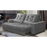 Sofá Retrátil e Reclinável 2,30m Pillow Top Suede Juliette Cinza - 2