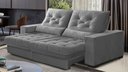 Ver imagem 2 de Sofá Retrátil e Reclinável 2,30m Pillow Top Suede Juliette Cinza