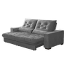 Sofá Retrátil e Reclinável 2,30m Pillow Top Suede Juliette Cinza - 1