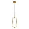 Kit 3 Luminárias Lustre Arco Dourado Globo Cama Quarto 43cm - 2