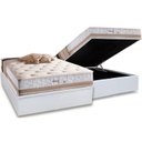 Ver imagem 1 de Cama Box Baú Casal: Colchão Molas Herval Maxspring Spain + Base CRC Courano White(138x188)