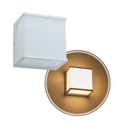 Arandela New Home Branca Led 8w 3000k Ip65 Hm81744 Opus St2916