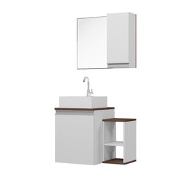 Conjunto Gabinete Armário para Banheiro Itália completo com Cuba e Torneira - 1