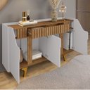 Ver imagem 4 de Balcão Buffet 4 Portas Danubio 180 cm Off White Naturalle Bechara