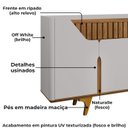 Ver imagem 5 de Balcão Buffet 4 Portas Danubio 180 cm Off White Naturalle Bechara