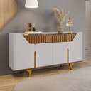 Ver imagem 7 de Balcão Buffet 4 Portas Danubio 180 cm Off White Naturalle Bechara