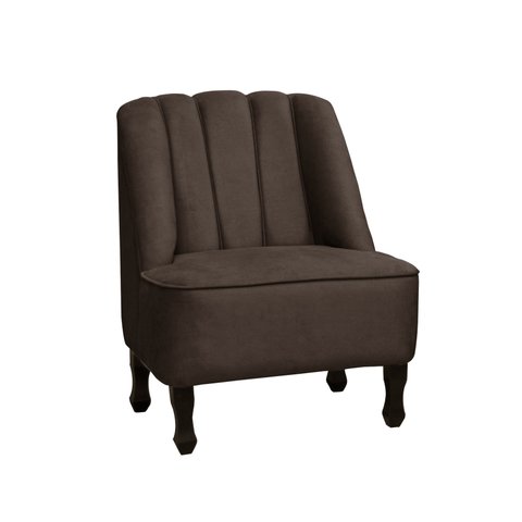 Poltrona Decorativa Teles P/ Sala Escritório Recepção - Lobo Shopp:marrom