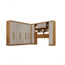 Ver imagem 5 de Guarda Roupa Casal Modulado Canto 11 Portas de Bater 2 Gavetas MDP Cinamomo e Off White Multimóveis