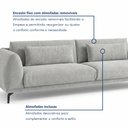 Ver imagem 7 de Sofá Living 3 Lugares Bouclê 210cm Cinza Siena