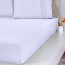 Ver imagem 3 de Lençol Queen Bella Cama Malha 100% Algodão 158x198x35cm Branco