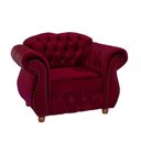 Ver imagem 1 de Poltrona Chesterfield Merlô Via Encanto Veludo Bordô