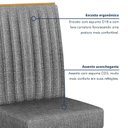 Ver imagem 4 de Kit 2 Cadeiras para Sala de Jantar Pés em Madeira Maciça Mari Cinza/Cinamomo/Linho Prata