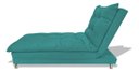 Ver imagem 4 de Sofa Cama Chaise Bicama Reclinavel Sala Lavinia Suede:Azul-Turquesa/Suede
