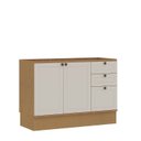 Ver imagem 3 de Balcão de Cozinha para Pia com 2 Gavetas e Frentes em MDF Americana Provence Cinamomo/Off White