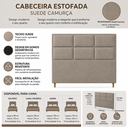 Ver imagem 5 de Cabeceira para Cama King Estofada 1,93 m Alice Vilajo – Suede Camurça