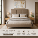 Ver imagem 2 de Cabeceira para Cama King Estofada 1,93 m Alice Vilajo – Suede Camurça
