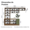 Ver imagem 3 de Armário de Cozinha Completa 270 cm Rustic/Verde Vik Madesa 05