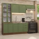 Ver imagem 1 de Armário de Cozinha Completa 270 cm Rustic/Verde Vik Madesa 05
