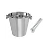 Balde de Gelo e Pegador Mini Aço Inoxidavel 1,1l Bar Restaurante - 1