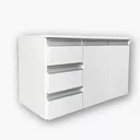 Ver imagem 1 de Gabinete Suspenso Banheiro Super Luxo 3 Gavetas 2 Portas + Suporte Ecopux Ecogbs - Ecoplanejados