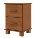 Ver imagem 1 de Mesa de Cabeceira 2 Gavetas 41 Cm Madeira Macica Taeda 1137c Castanho Festra