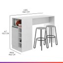 Ver imagem 3 de Bancada de Cozinha Americana 136 x 92 cm MDP Branco 0535 Prime