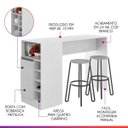 Ver imagem 2 de Bancada de Cozinha Americana 136 x 92 cm MDP Branco 0535 Prime