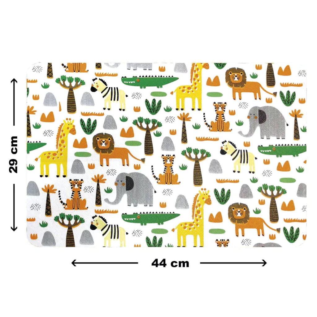 6 Jogo Americano Infantil Savana Impermeável Pvc 6 Lugares - 6