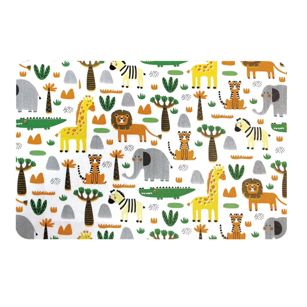 6 Jogo Americano Infantil Savana Impermeável Pvc 6 Lugares - 7