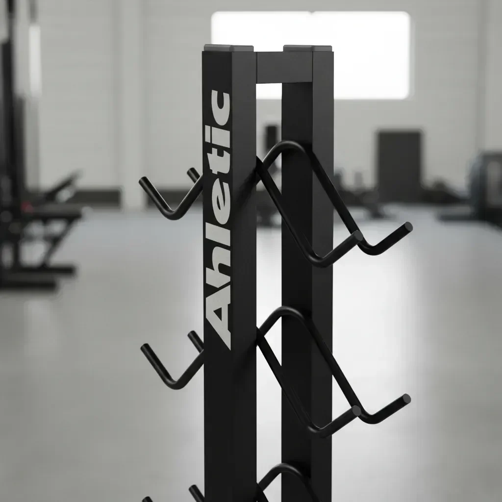 Ver imagem 4 de Suporte de Halter Athletic Advanced para 5 Pares até 30kg Total Organizador Semi-profissional