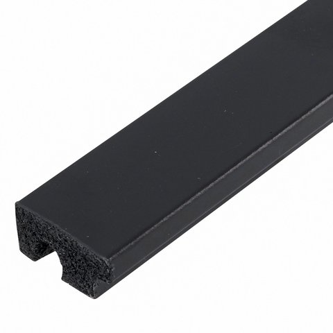 Rodapé Poliestireno Liso Black 240x3cm Preto