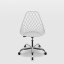 Ver imagem 2 de Cadeira Kaila Office Branca em Polipropileno com Base Cromada para Escritório e Home Office
