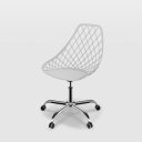 Ver imagem 1 de Cadeira Kaila Office Branca em Polipropileno com Base Cromada para Escritório e Home Office