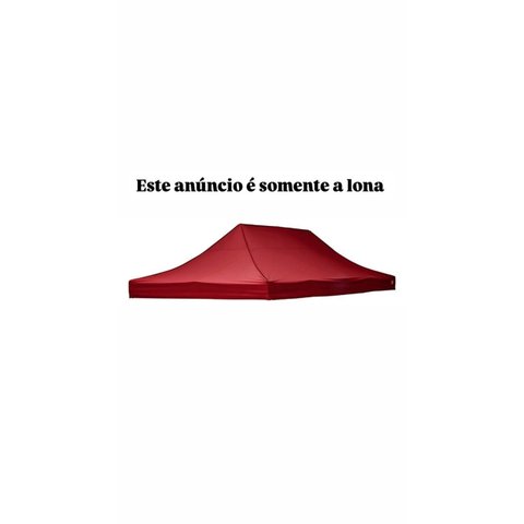 Lona Cobertura para Tenda Sanfonada 6x3 Oxford 800D Cor Vermelha (Este Anúncio É Somente a Lona)