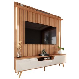 Rack com Painel Sevilla Led Efeito Ripado 3d para Tv até 70 Polegadas 183cm - 7