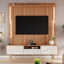 Ver imagem 2 de Rack com Painel Sevilla Led Efeito Ripado 3d para Tv até 70 Polegadas 183cm