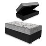 Cama Box Com Baú Solteiro + Colchão De Molas Ensacadas - Probel - Evolution 88x188x74cm:preto - 1