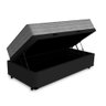 Cama Box Com Baú Solteiro + Colchão De Molas Ensacadas - Probel - Evolution 88x188x74cm:preto - 2