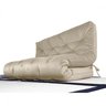 Colchão Futon Casal Dobrável Sofá Cama Bege - 1