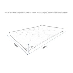 Colchão Futon Casal Dobrável Sofá Cama Bege - 4