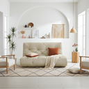 Ver imagem 3 de Colchão Futon Casal Dobrável Sofá Cama Bege