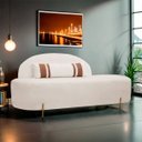 Ver imagem 2 de Sofá Orgânico 2 Lugares Living Maitê 1.80m Linho Bege Sofa Store
