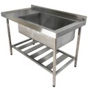 Ver imagem 1 de Pia Aço Inox Industrial 140x70x90 cm Cuba Grande Cubão Direita Nortinox