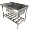 Pia Aço Inox Industrial 140x70x90 Cm Cuba Grande Cubão Direita Nortinox - 1
