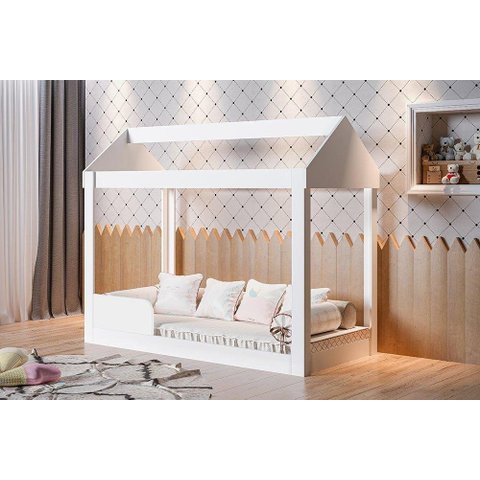 Cama Montessoriana Dakota Branca com Colchão Gabrielli