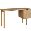 Ver imagem 7 de Mesa Escrivaninha Orgânica Home Office 2 Gavetas Flex 136cm Nordic A03 Hanover Roble - Lyam Decor